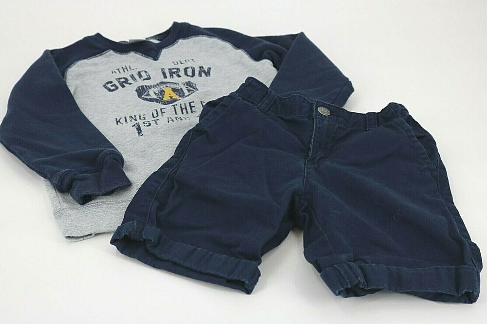Gymboree Bundle Lot of 2 Shirt Shorts Kid’s Outfit Boy’s Size Small/5/6